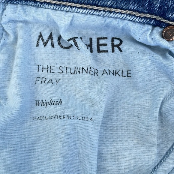 MOTHER The Stunner Ankle Fray Classic Blue Women's Jeans in Whiplash Size 27 - Picture 12 of 17